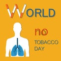 World No Tobacco Day Colorful Vector Illustration