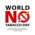 World no tobacco day concept background, realistic style