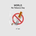 World No Tobacco Day infographic background design.World No Smoking Day typographical design elements.May 31st World no tobacco