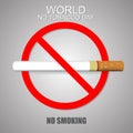 World No tobacco day, No tobacco May 31.