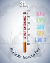 World No Tobacco Day Stop smoking idea concept Royalty Free Stock Photo