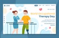 World Occupational Therapy Day Social Media Landing Page Template Hand Drawn Cartoon Illustration Royalty Free Stock Photo