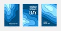 World oceans day concept in paper cut style Royalty Free Stock Photo