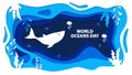 World oceans day craft paper art