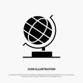 World, Office, Globe, Web Solid Black Glyph Icon