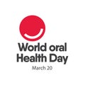 World Oral Health Day Logo Vector Template Design Illustration