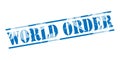 World order blue stamp