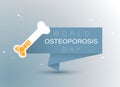 World Osteoporosis Day. Paper sign. Medical vector illustration. Health care. Bone