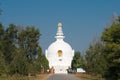 World Peace Pagoda in Lumbini, Nepal. Royalty Free Stock Photo