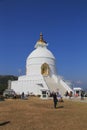 World Peace Pagoda, Pokhara Royalty Free Stock Photo