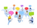 World People Connected by Social Media Royalty Free Stock Photo