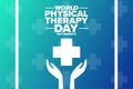 World Physical Therapy Day. September 8. Holiday concept. Template for background, banner, card, poster with text