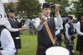 Army Cadet Force Pipes and Drums during the 2016 World Pipe Band Championships.