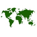 World pixel map. pixel world map on white background Royalty Free Stock Photo