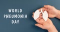 World pneumonia day in march, inflame of lungs, infectional disease, health care