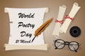 World poetry day on March 21