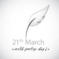 World poetry day 21th march sketch of a fountain pen