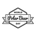 World Polar Bear day greeting emblem