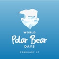 World Polar Bear Day Vector Design Template Background