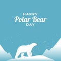 World Polar Bear Day Vector Design Template Background