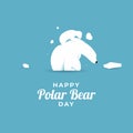 World Polar Bear Day Vector Design Template Background