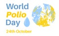 World Polio Day 24th October Vector Illustration Royalty Free Stock Photo