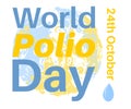 World Polio Day 24th October Vector Illustration