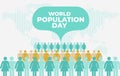 World population day banner, Vector illustration Royalty Free Stock Photo