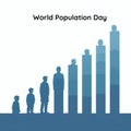 Population Growth Bar Icon â Human Figures as Chart Bars Royalty Free Stock Photo