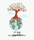 World population day concept illustration Royalty Free Stock Photo
