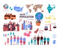 World Population Demographics Icons