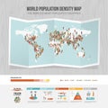 World population density map Royalty Free Stock Photo