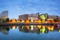 World Porters shopping centre in Yokohama at dawn, Japan. Yokohama Royalty Free Stock Photo