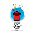 World Post Day concept. October 9