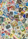 World Postage Stamps Royalty Free Stock Photo