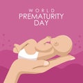world prematurity day poster template vector Royalty Free Stock Photo