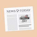 World Press Freedom Day Newspaper Banner Royalty Free Stock Photo