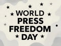World Press Freedom Day Celebration Graphic Royalty Free Stock Photo