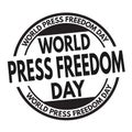World press freedom day sign or stamp