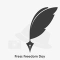 World Press Freedom Day vector logo Royalty Free Stock Photo