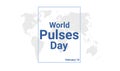 World Pulses Day international holiday card. February 10 graphic poster