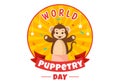 World Puppetry Day Vector Illustration on March 21 for Puppet Festivals which is moved by the Fingers Hands in Flat Kids Cartoon