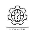 World question linear icon