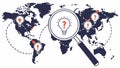 World question mark: global queries and map exploration. #globalqueries #mapexplore vector design Generative AI