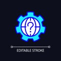 World question RGB color icon for dark theme