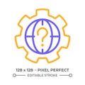 World question two color line icon