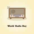 World radio day. Vector illustration of radio.