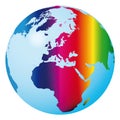 World rainbow (vector) Royalty Free Stock Photo
