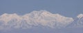World 3rd highest peak mount kangchenjunga or kanchenjunga and snowcapped himalaya from lepcha jagat near darjeeling, west bengal, Royalty Free Stock Photo