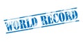 World record blue stamp Royalty Free Stock Photo